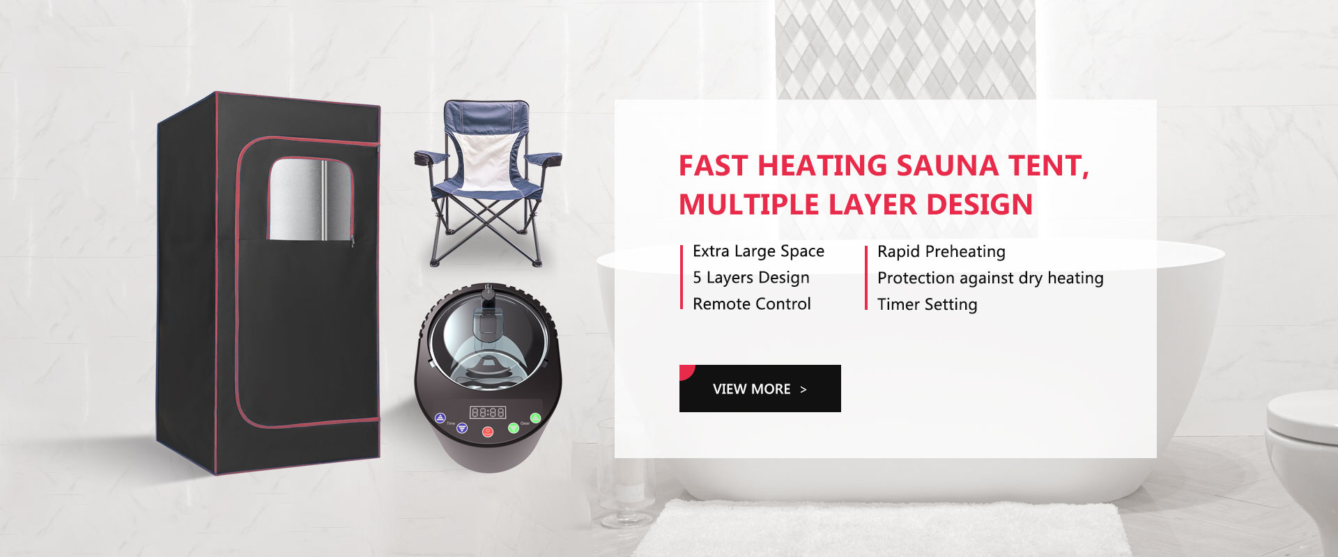 Sürətli istilik sauna çadırı, çox qat dizaynı